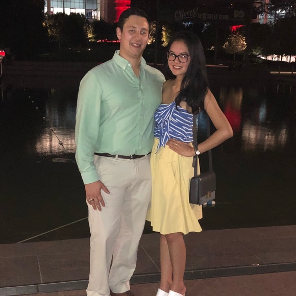 J. Crew One-Shoulder Bow Top in Stripe - Picture 2 of 2